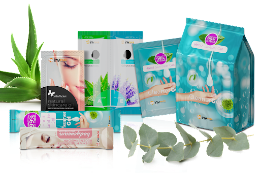 Emballage de sachets pour le secteur des cosmétiques - INVpack